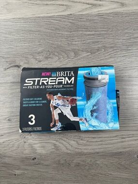 Brita Stream Pitcher Replacement Filters 3-Pack Filter-As-You-Pour Technology
